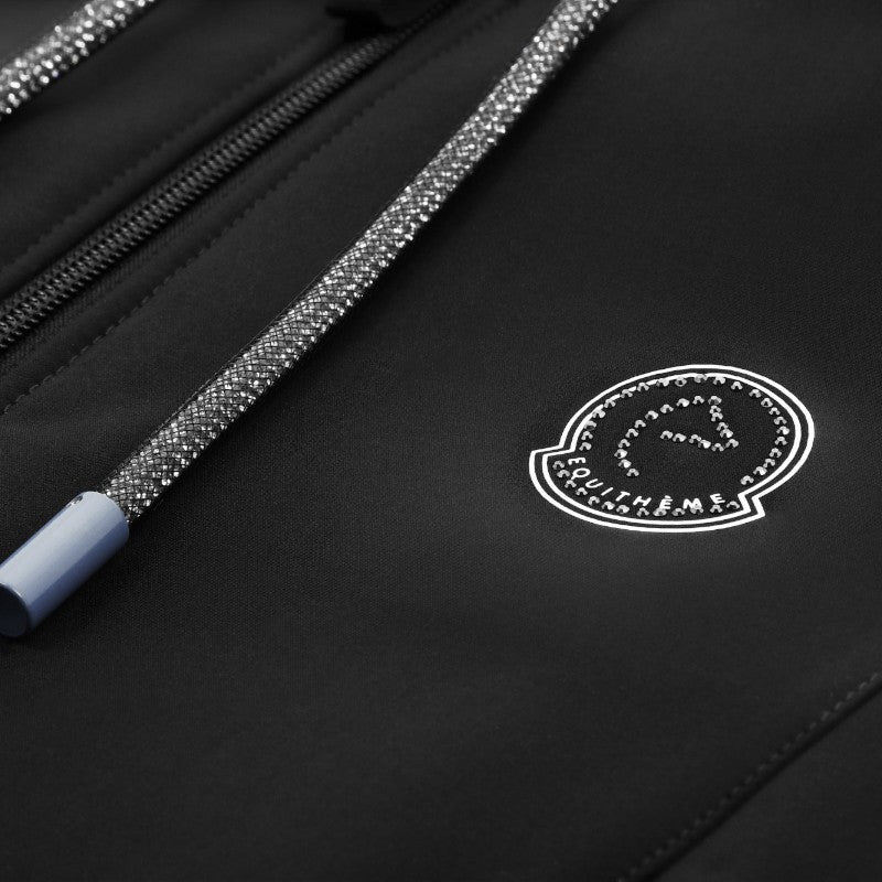 Equithème - Veste softshell manches longues femme Je t'aime Victoria noir | - Ohlala