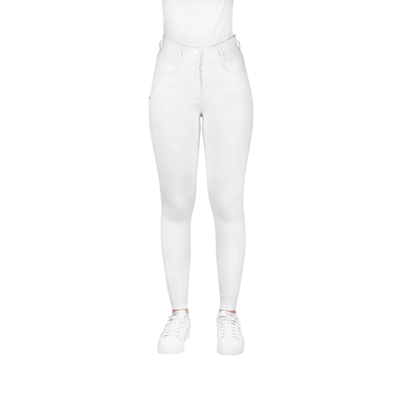 Equithème - Pantalon d'équitation femme Mila blanc | - Ohlala