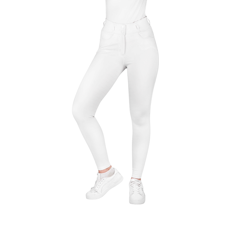 Equithème - Pantalon d'équitation femme Mila blanc | - Ohlala