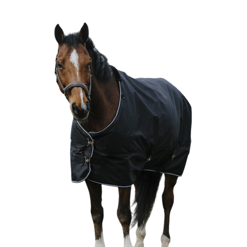 Equithème - Couverture d'extérieur Tyrex 600D 300g noir | - Ohlala