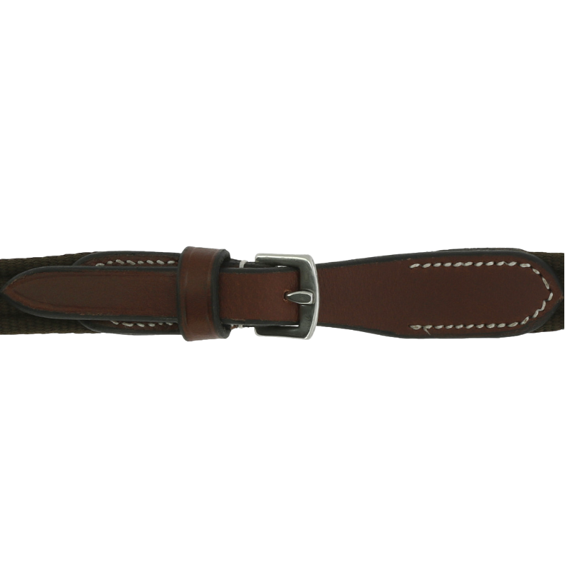 Eric Thomas - Rênes sangles 16 mm havane | - Ohlala