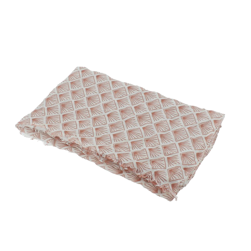 Pénélope - Écharpe Etole Alix ecru/ rouille | - Ohlala