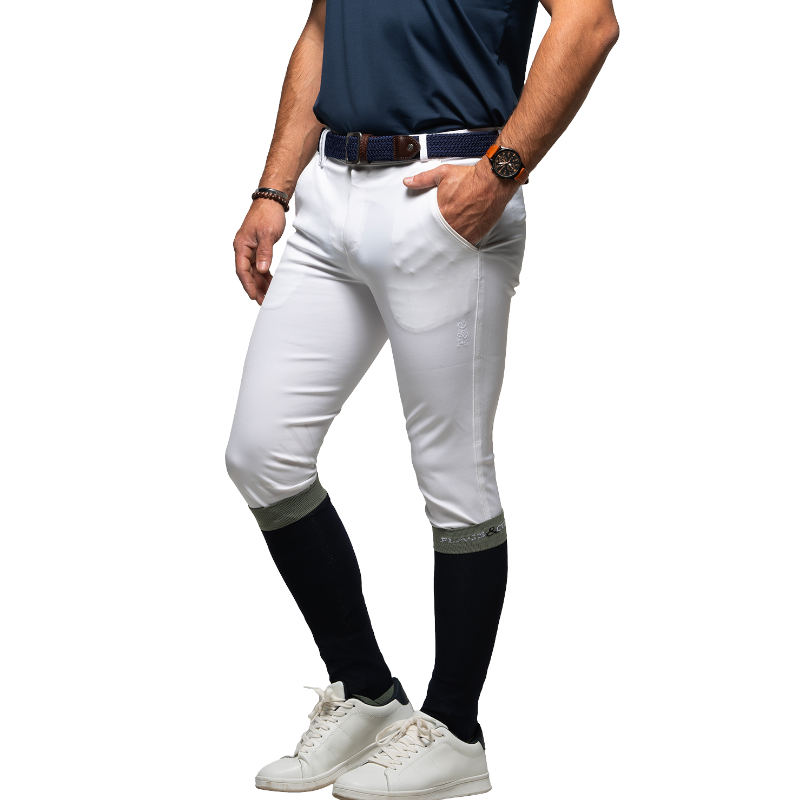 Flags & Cup - Pantalon d'équitation garçon Lorenzo blanc | - Ohlala