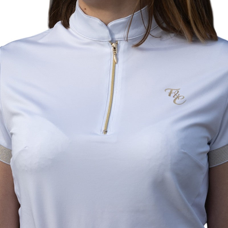 Flags & Cup - Polo de concours manches courtes femme Andria blanc | - Ohlala