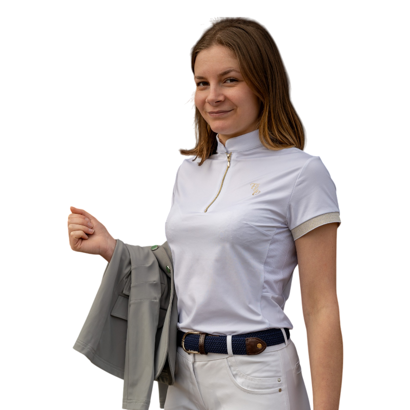 Flags & Cup - Polo de concours manches courtes femme Andria blanc | - Ohlala