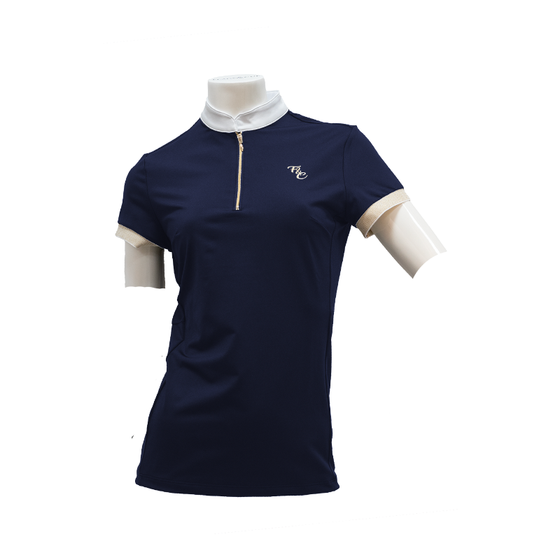 Flags & Cup - Polo de concours manches courtes fille Andria marine | - Ohlala