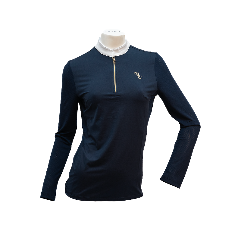 Flags & Cup - Polo de concours manches longues femme Andria marine | - Ohlala