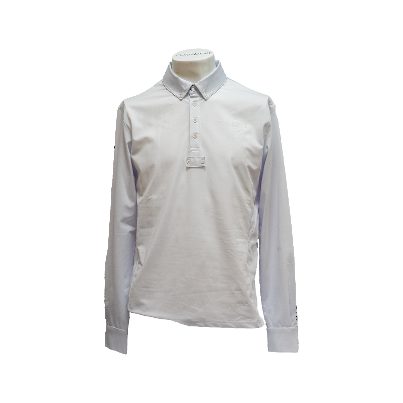 Flags & Cup - Polo de concours manches longues homme San Remo blanc | - Ohlala