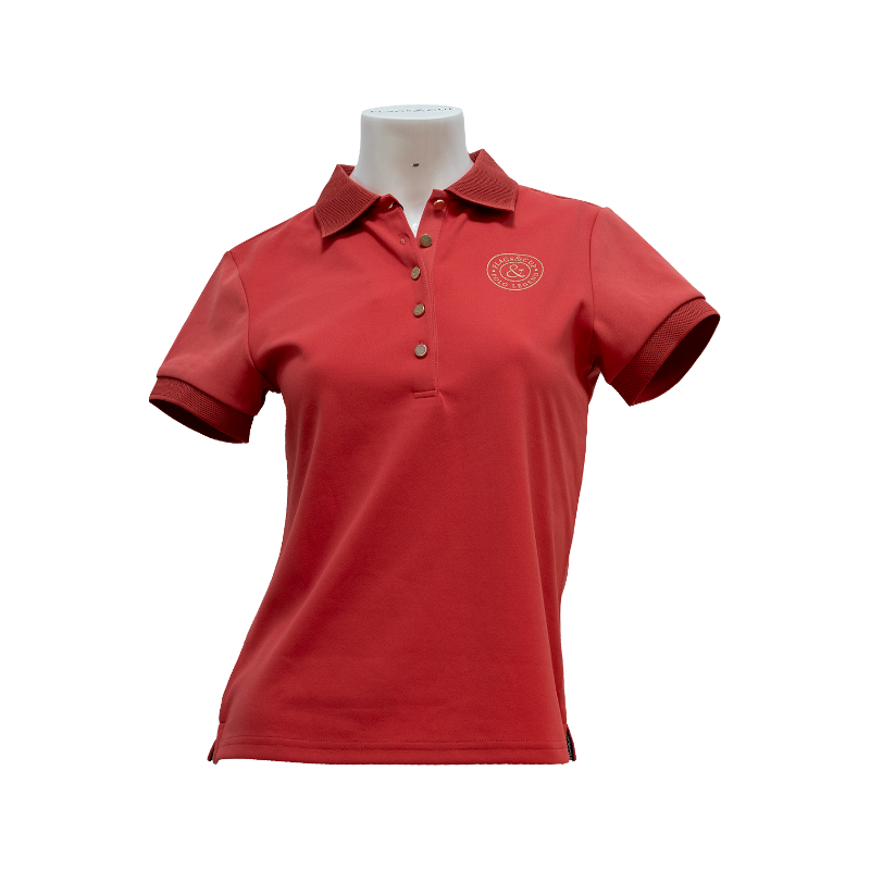 Flags & Cup - Polo manches courtes fille Anzia cerise | - Ohlala