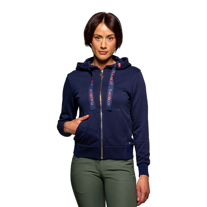 Flags & Cup - Sweat à capuche fille Lomita marine | - Ohlala