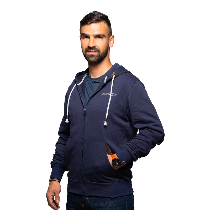 Flags & Cup - Sweat à capuche homme Sacramento marine | - Ohlala