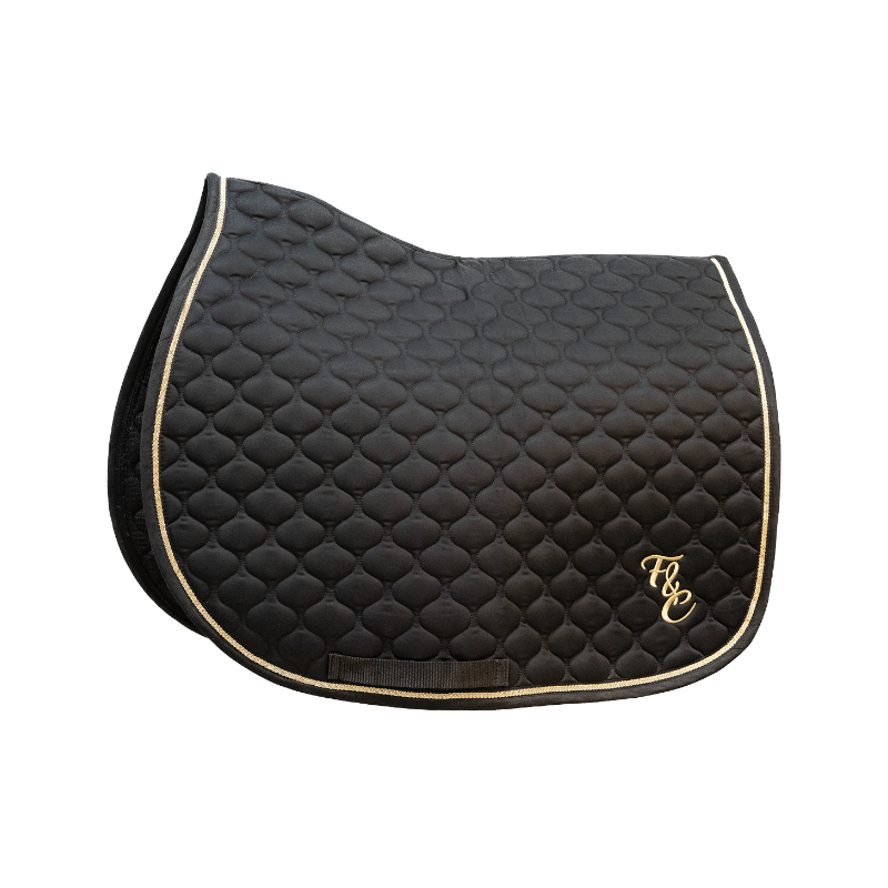 Flags & Cup - Tapis de selle Nossa noir | - Ohlala