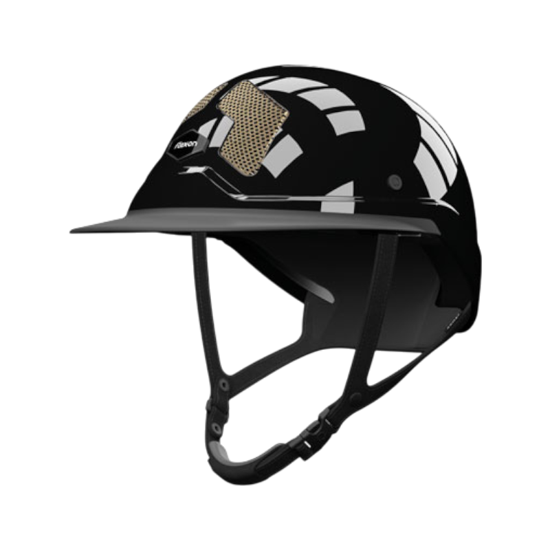 Flex On - Casque d'équitation Armet Star grilles gold visière Mixte | - Ohlala