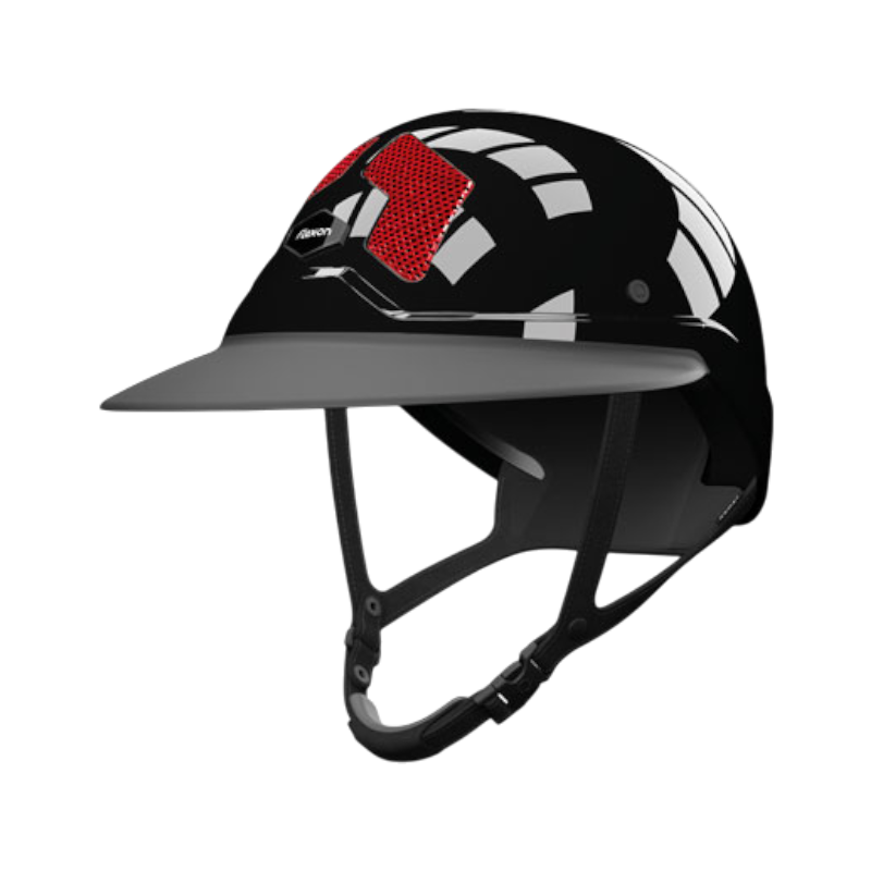 Flex On - Casque d'équitation Armet Star grilles rouge visière Angel | - Ohlala