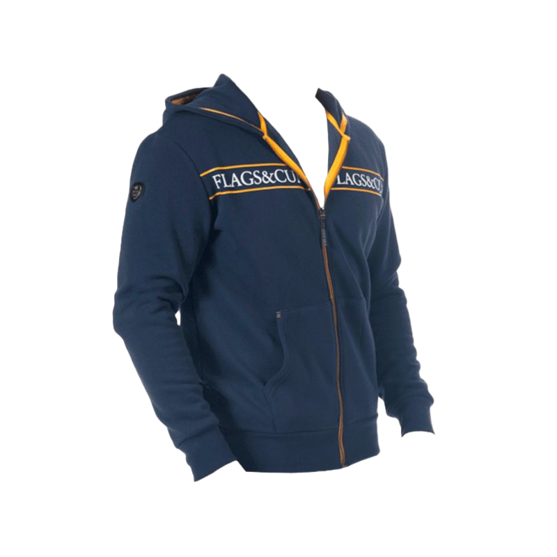 Flags & Cup - Sweat zippé enfant Perico marine | - Ohlala