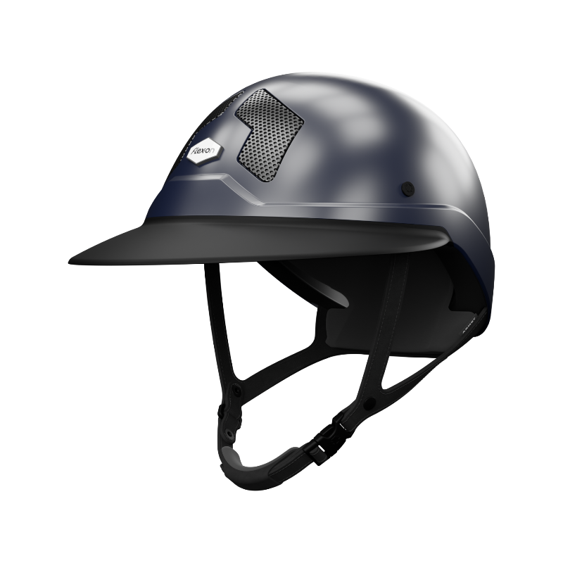 Flex On - Casque d'équitation Armet Dark marine jugulaire noir visière Angel | - Ohlala