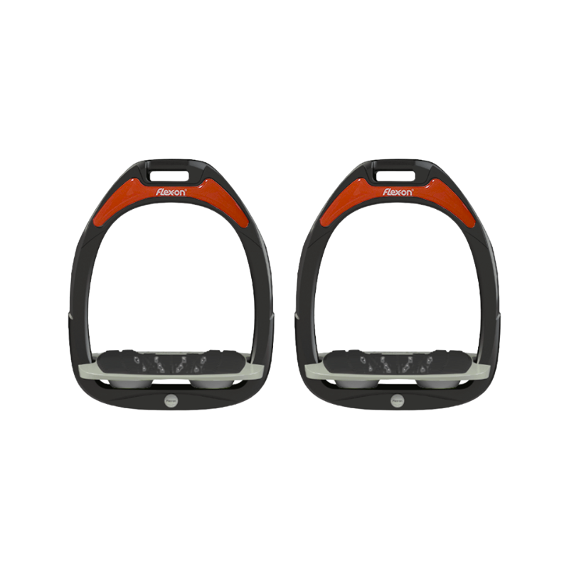 Flex On - Étriers GC Incliné Ultra Grip Noir / Gris / Gris + Stickers Uni Orange | - Ohlala