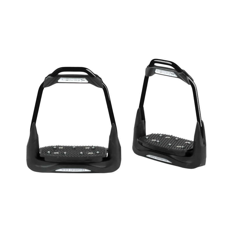 Freejump - Étriers Air's Full Black/ Plancher incliné/ Oeil droit/ Noir/ Argent | - Ohlala