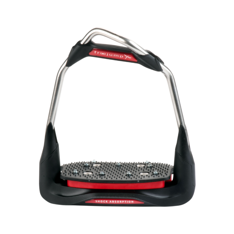 Freejump - Étriers Air's Noir / Plancher incliné / Oeil orienté / Rouge / Rouge | - Ohlala