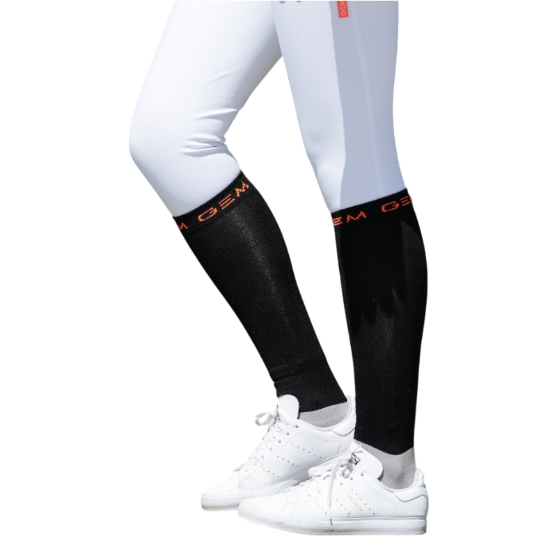 GEM - Chaussettes Love noir/ corail (x2) | - Ohlala