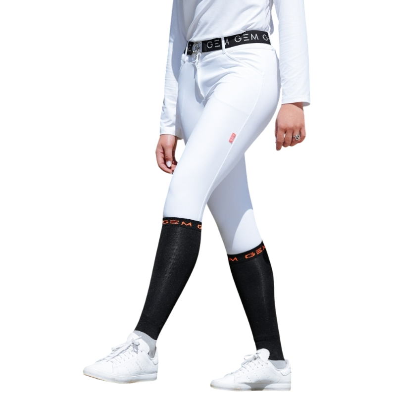 GEM - Chaussettes Love noir/ corail (x2) | - Ohlala