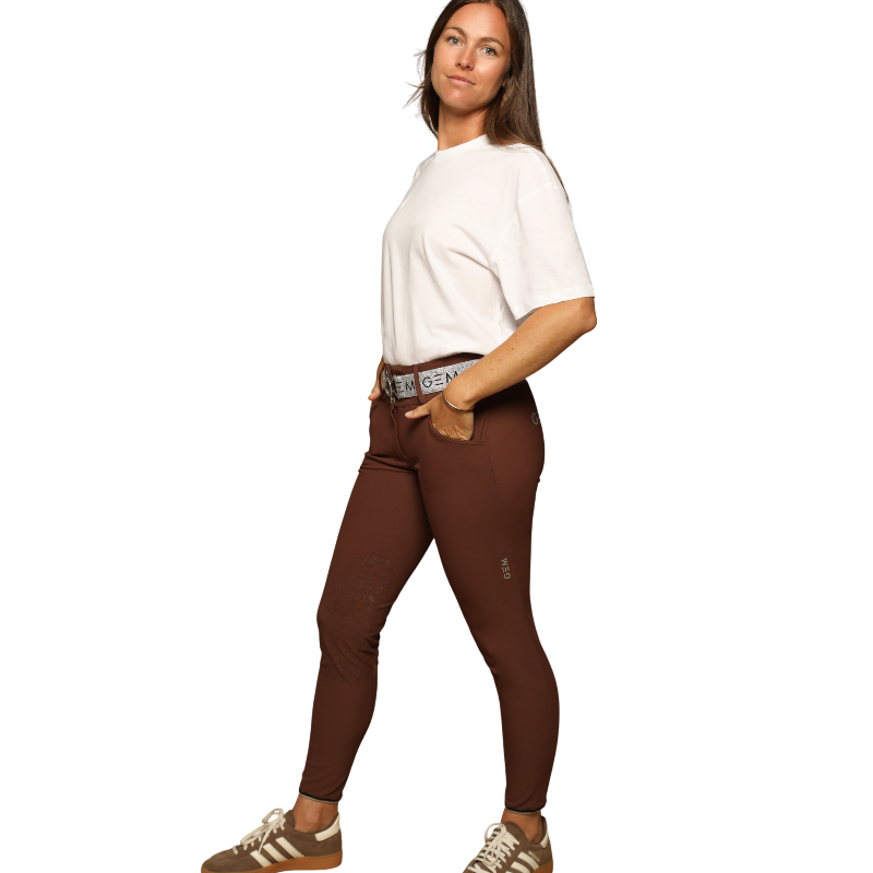 GEM - Pantalon d'équitation femme Cooper chocolat | - Ohlala