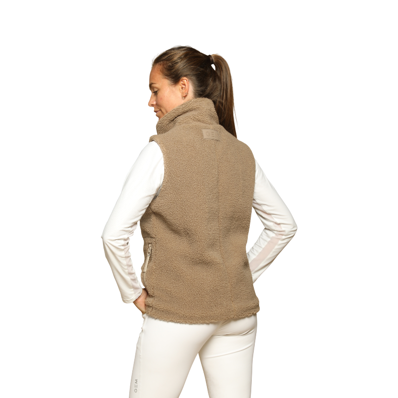 GEM - Veste sans manches mouton On femme chataigne | - Ohlala