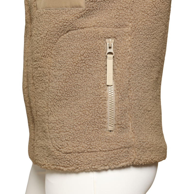 GEM - Veste sans manches mouton On femme chataigne | - Ohlala