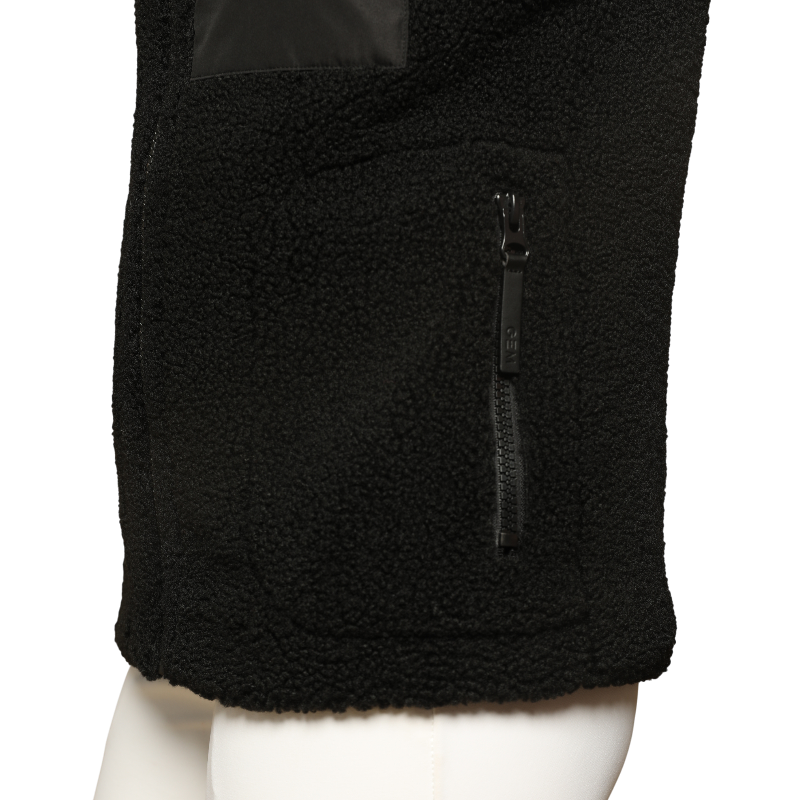 GEM - Veste sans manches mouton On femme noir | - Ohlala