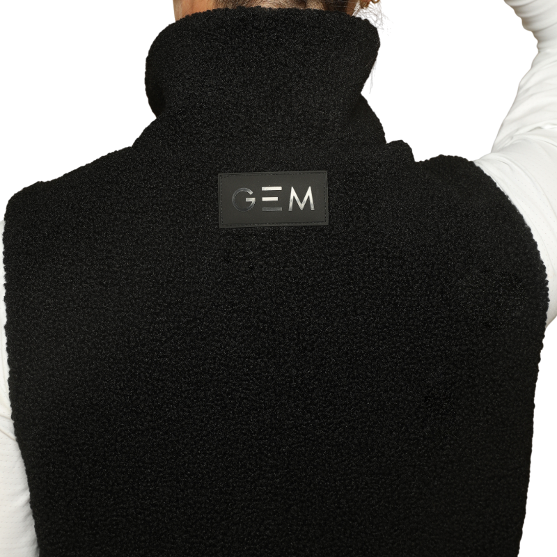 GEM - Veste sans manches mouton On femme noir | - Ohlala