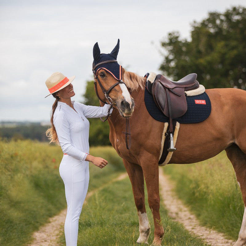 GEM - Tapis de selle Leo bleu marine | - Ohlala