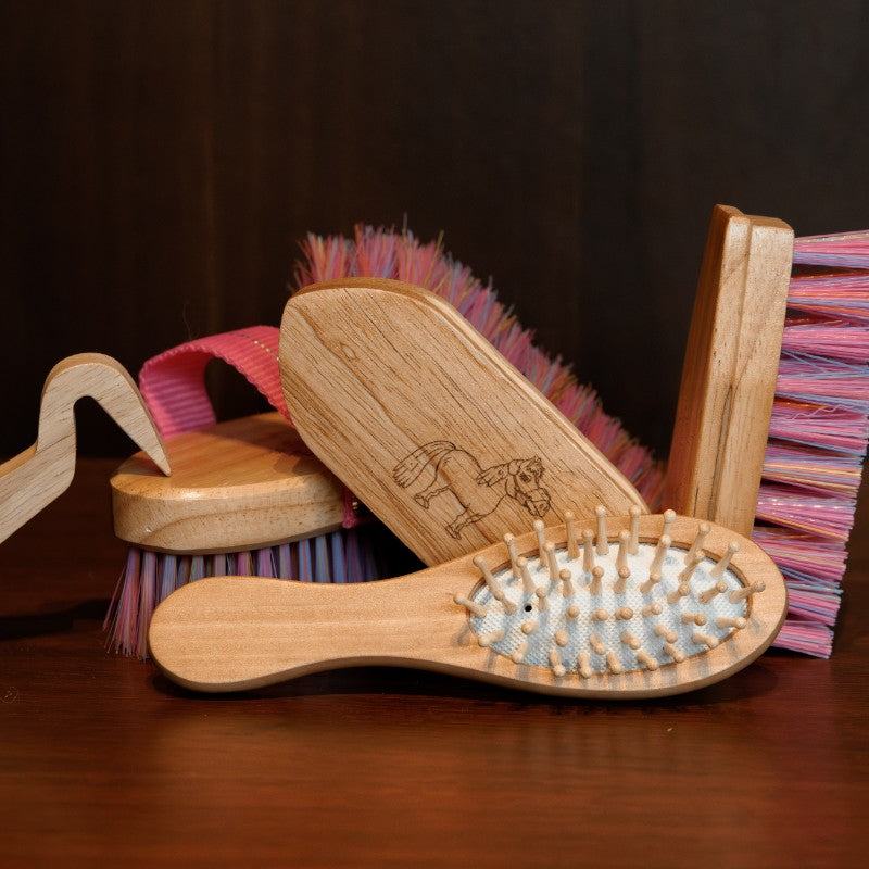 Grooming Deluxe - Brosse à crins Licorne Sammy enfant bois | - Ohlala