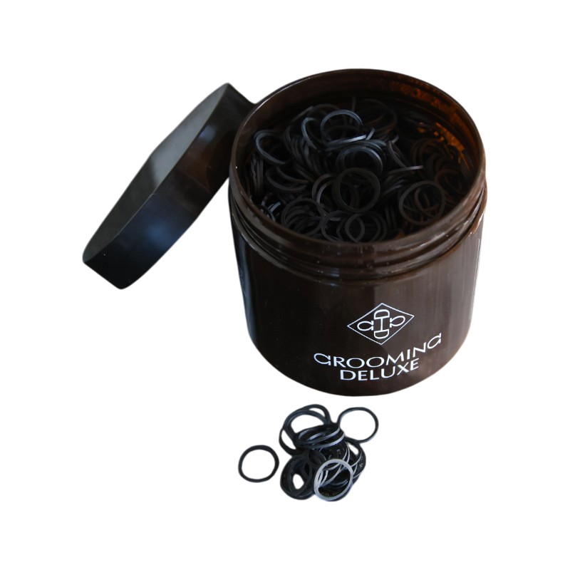 Grooming Deluxe - Elastiques de tressage noir | - Ohlala