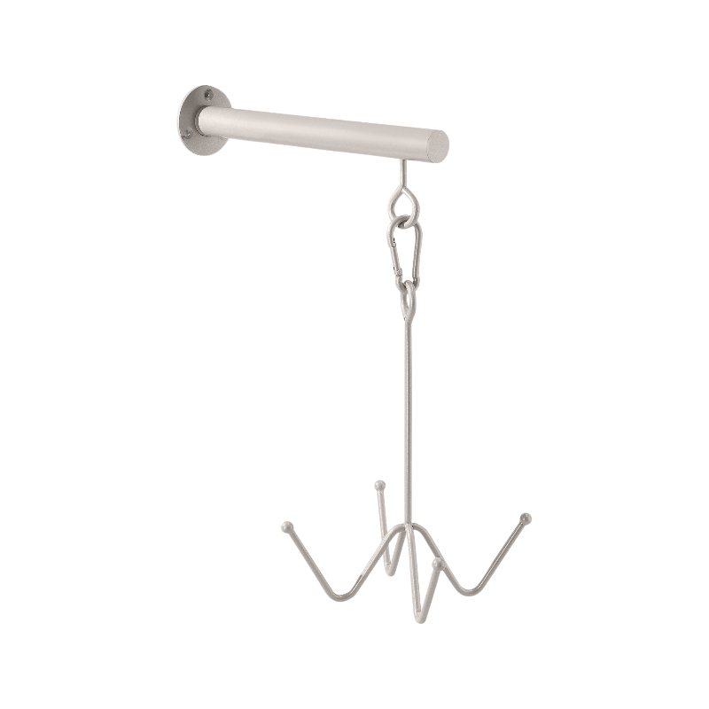 Grooming Deluxe - Porte-bridon mural 4 branches argent | - Ohlala