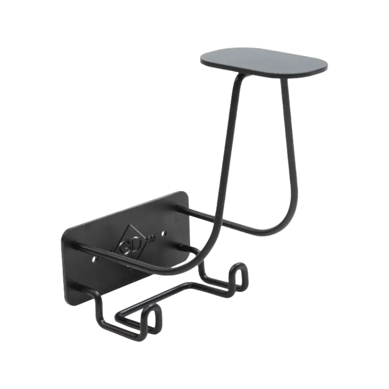 Porte-casque avec crochet acier noir Grooming Deluxe OHLALA