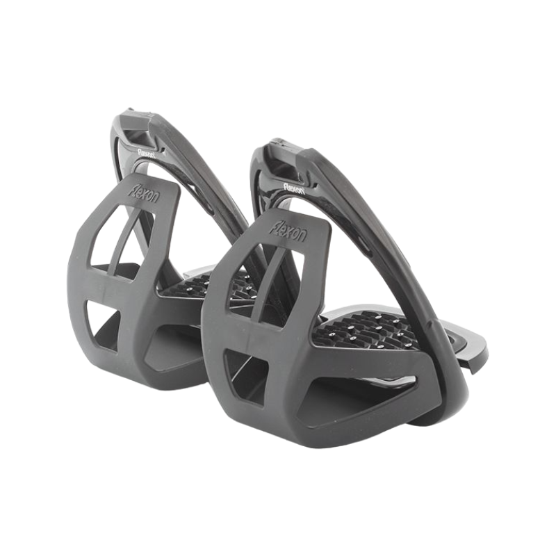 Flex On - Étrier Green Composite Junior incliné grip noir/ noir/ noir avec cage | - Ohlala