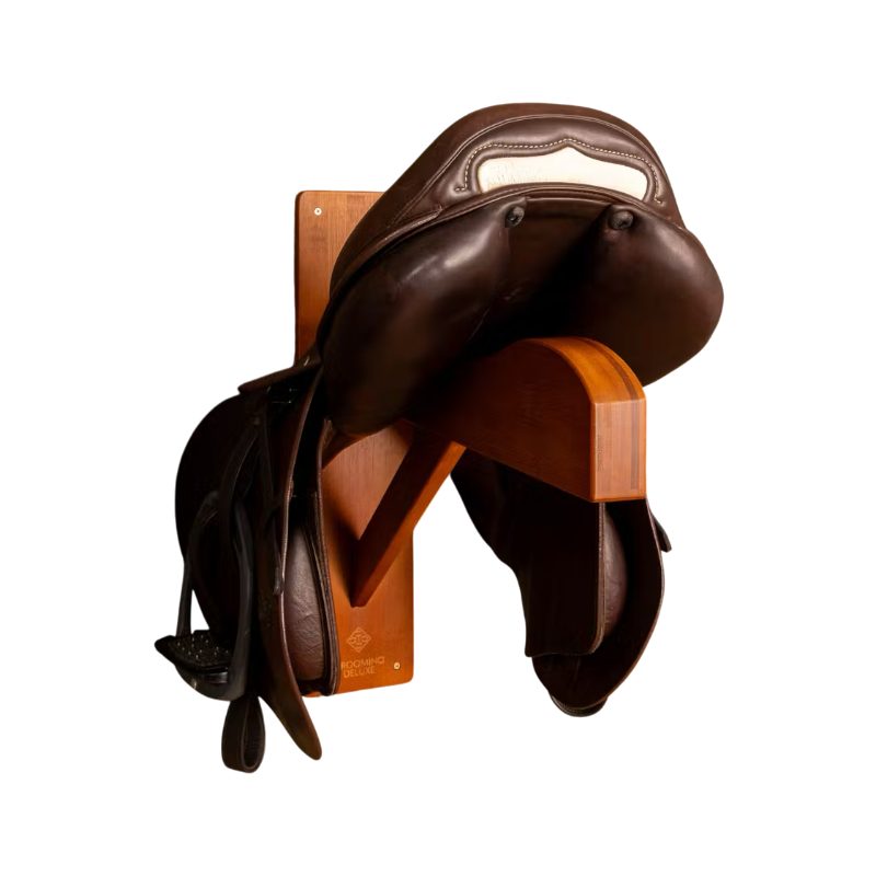 Grooming Deluxe - Porte-selle Pro en bois | - Ohlala