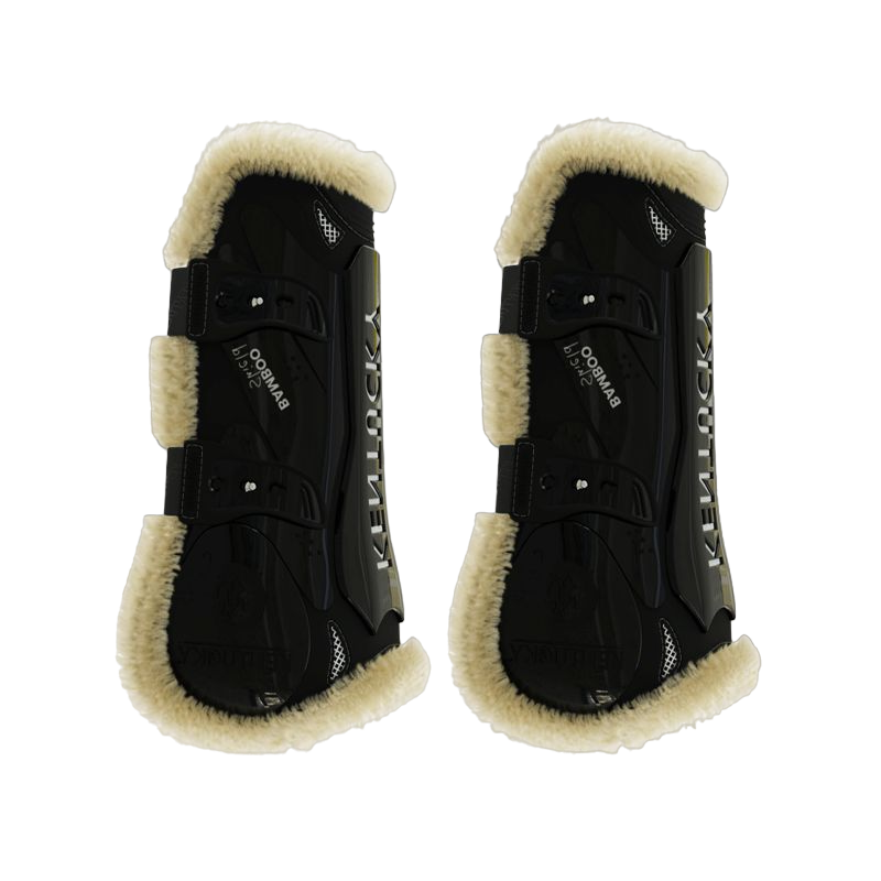 Kentucky Horsewear - Guêtres ouvertes mouton vegan Bamboo Elastic noir | - Ohlala