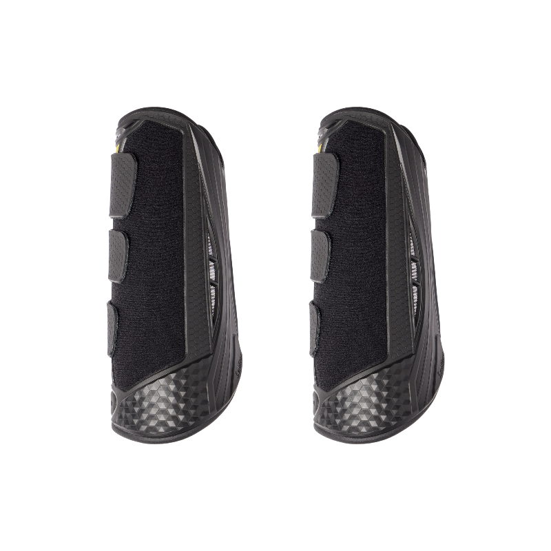 Lemieux - Guêtres de cross MimSafe antérieurs noir/ jaune | - Ohlala