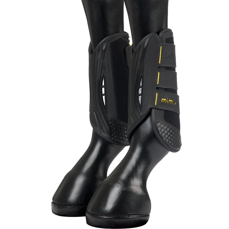 Lemieux - Guêtres de cross MimSafe antérieurs noir/ jaune | - Ohlala