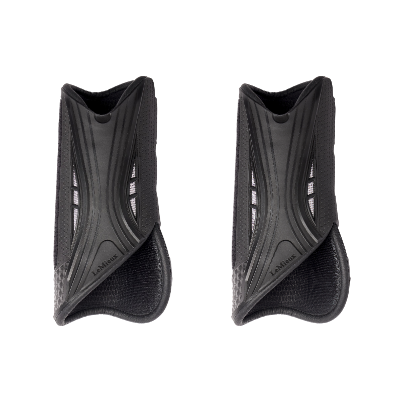 Lemieux - Guêtres de cross MimSafe antérieurs noir/ jaune | - Ohlala