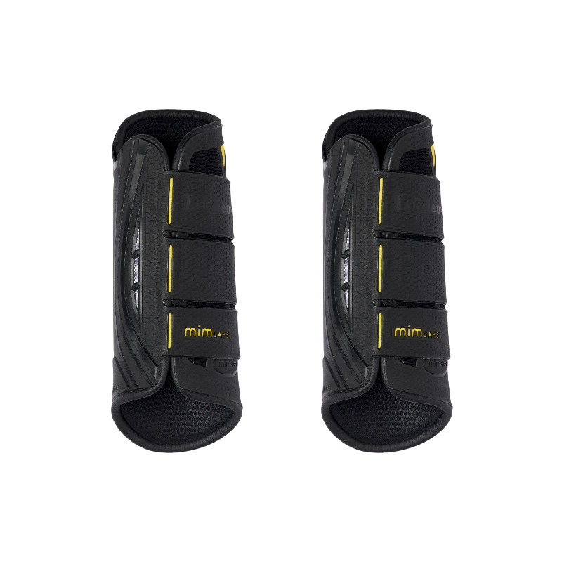 Lemieux - Guêtres de cross MimSafe postérieurs noir/ jaune | - Ohlala