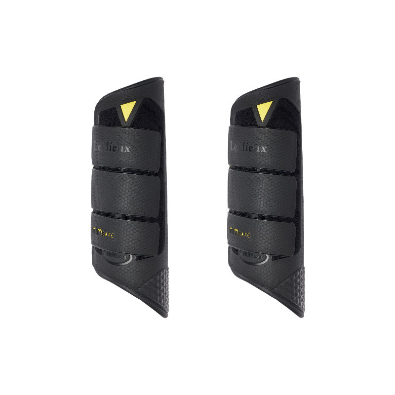 Lemieux - Guêtres de cross MimSafe postérieurs noir/ jaune | - Ohlala