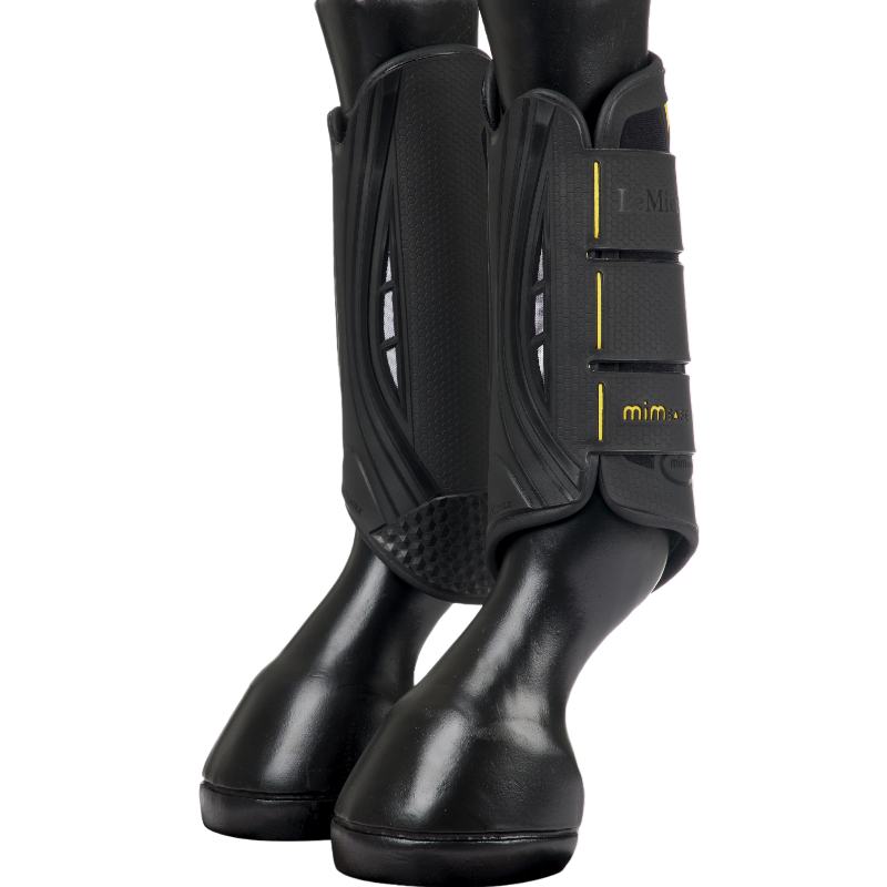 Lemieux - Guêtres de cross MimSafe postérieurs noir/ jaune | - Ohlala