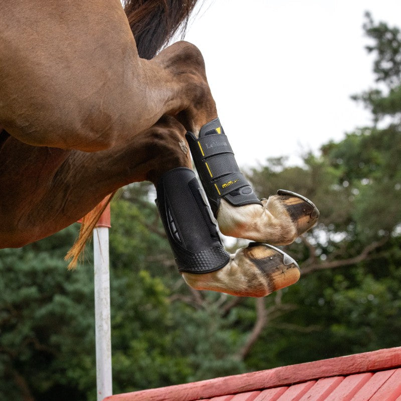 Lemieux - Guêtres de cross MimSafe postérieurs noir/ jaune | - Ohlala