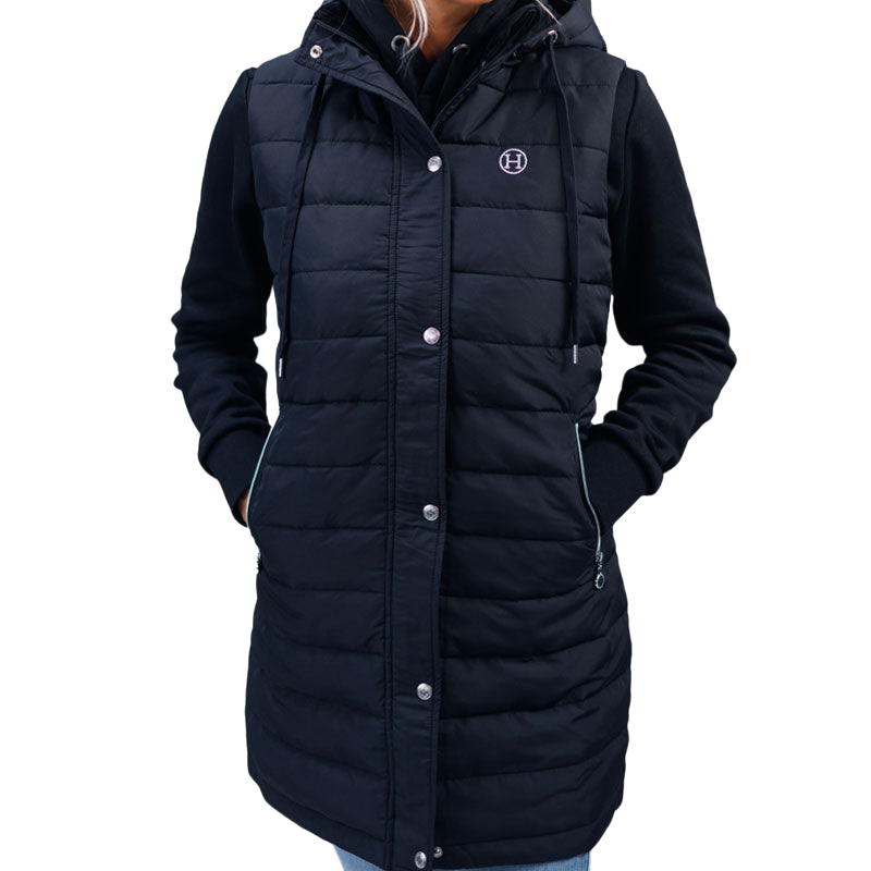 Harcour - Doudoune longue sans manches femme Boliva noir | - Ohlala