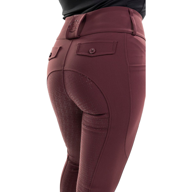 Harcour - Pantalon d'équitation femme Ludivine aubergine | - Ohlala