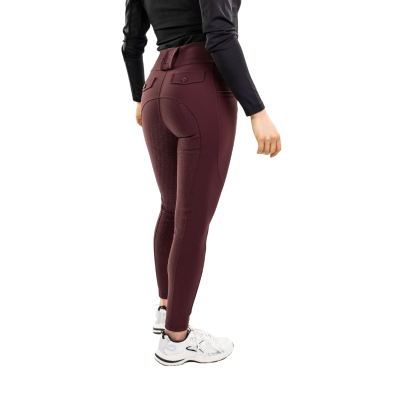 Harcour - Pantalon d'équitation femme Ludivine aubergine | - Ohlala