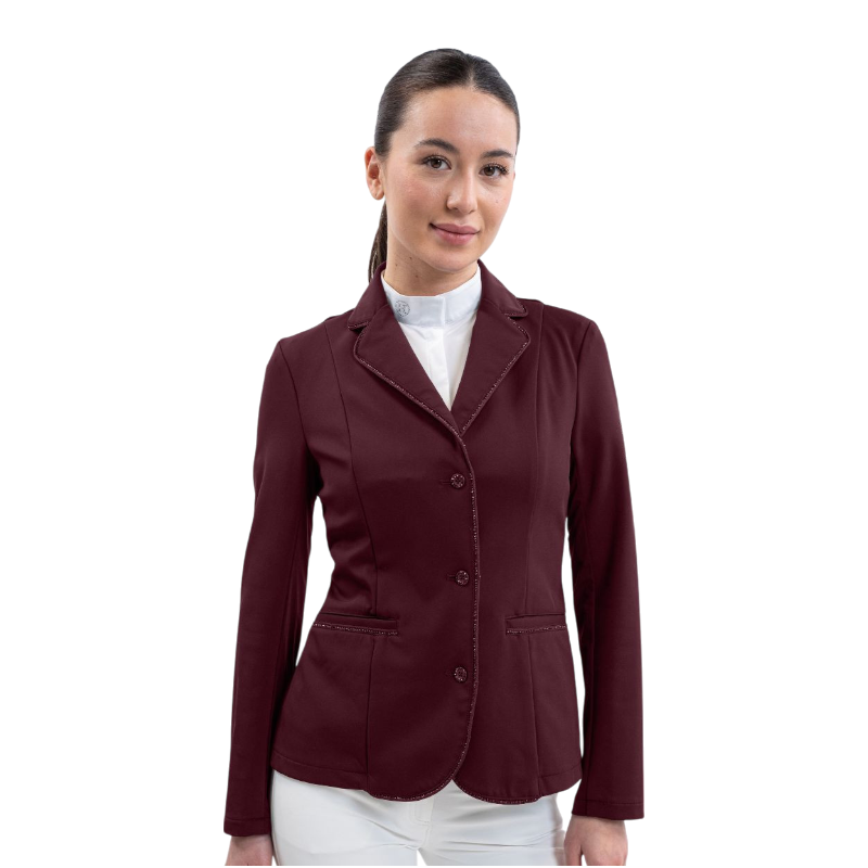 Harcour - Veste de concours femme Oria aubergine | - Ohlala