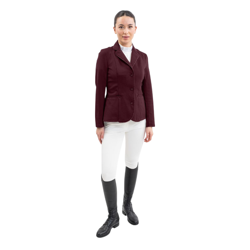 Harcour - Veste de concours femme Oria aubergine | - Ohlala